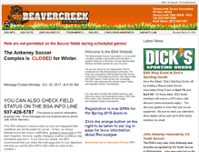 Tablet Screenshot of beavercreeksoccer.com